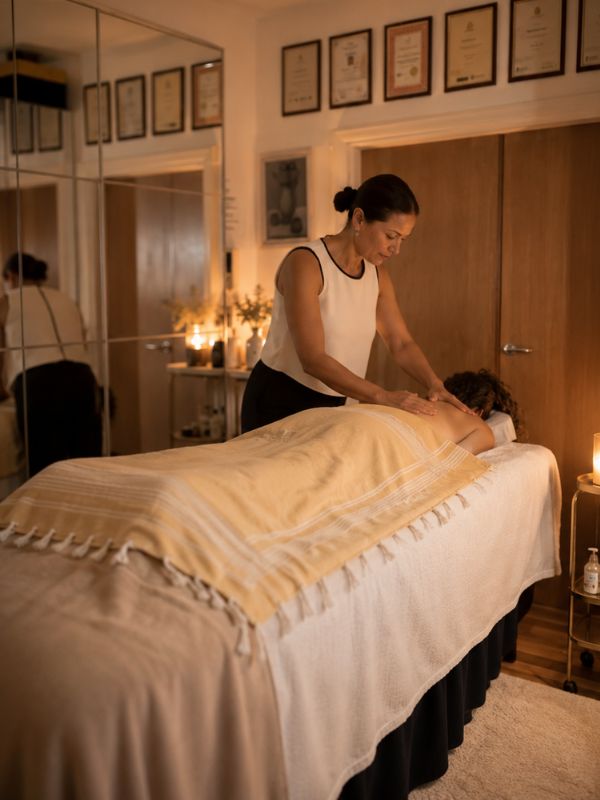 Angel Therapies - Back massage as part of a tailored holistic treatment in London