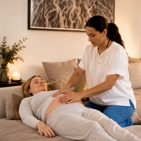 Angel Therapies - pregnancy belly massage as part of a personalised holistic treatment in London